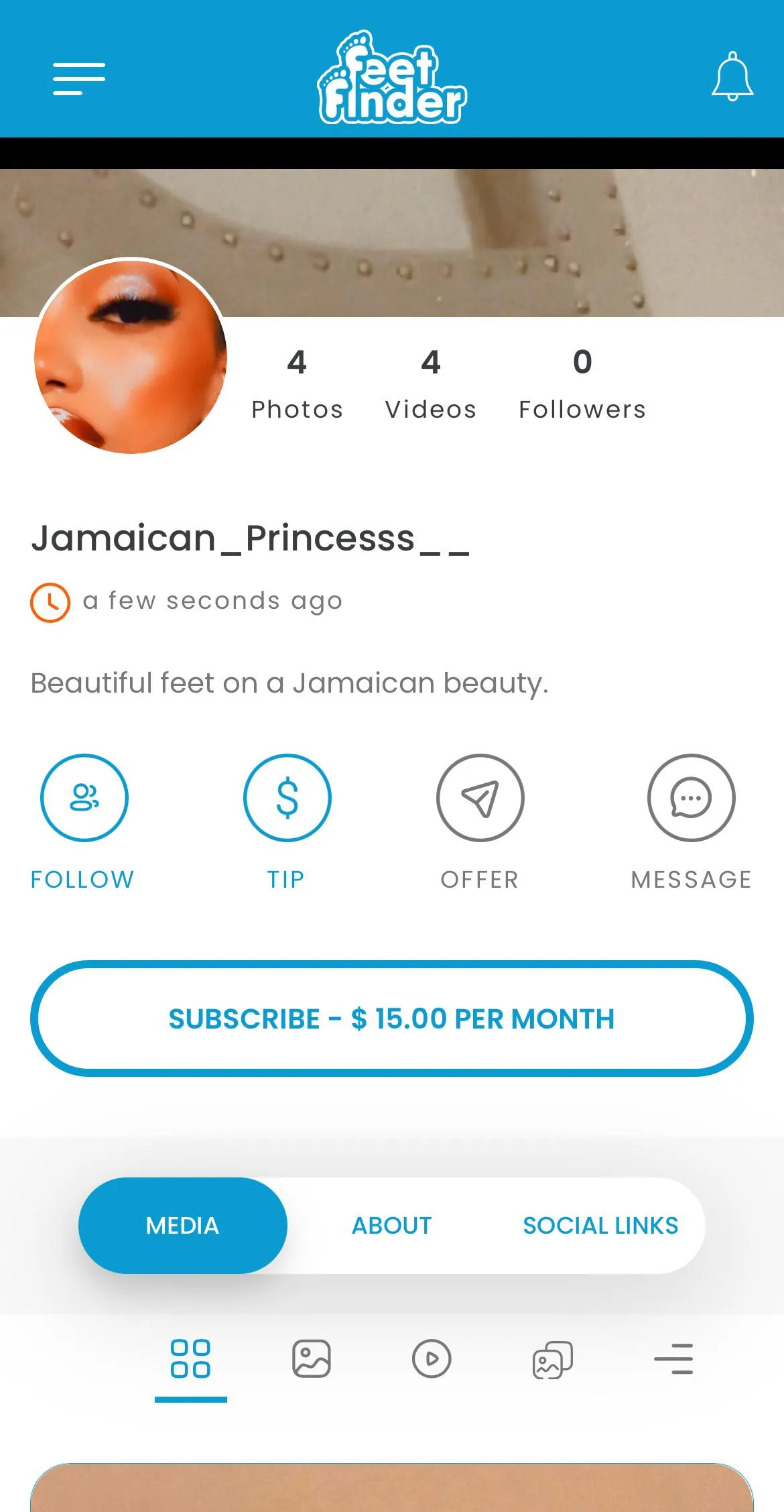 Follow and subscribe to my account on FeetFinder. Will be posting and uploading new content.