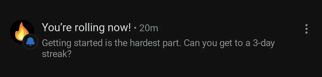 Legit thought this notification was a comment from a post on this subreddit. 🤣 Reddit wants to encourage my denial streak?!