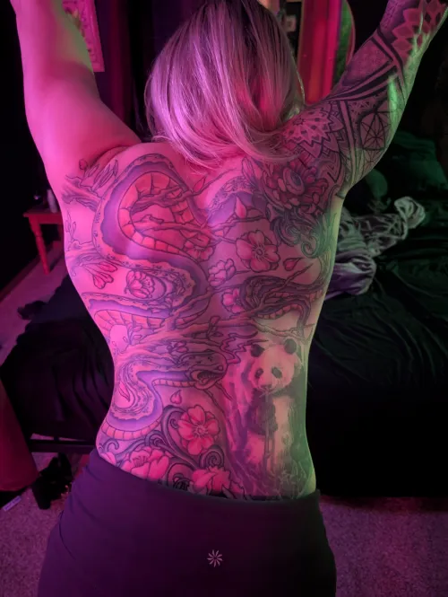 Nothing sexier than a full back tattoo