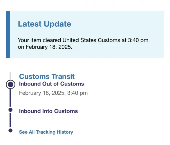Shipping - cleared custom but not moving?