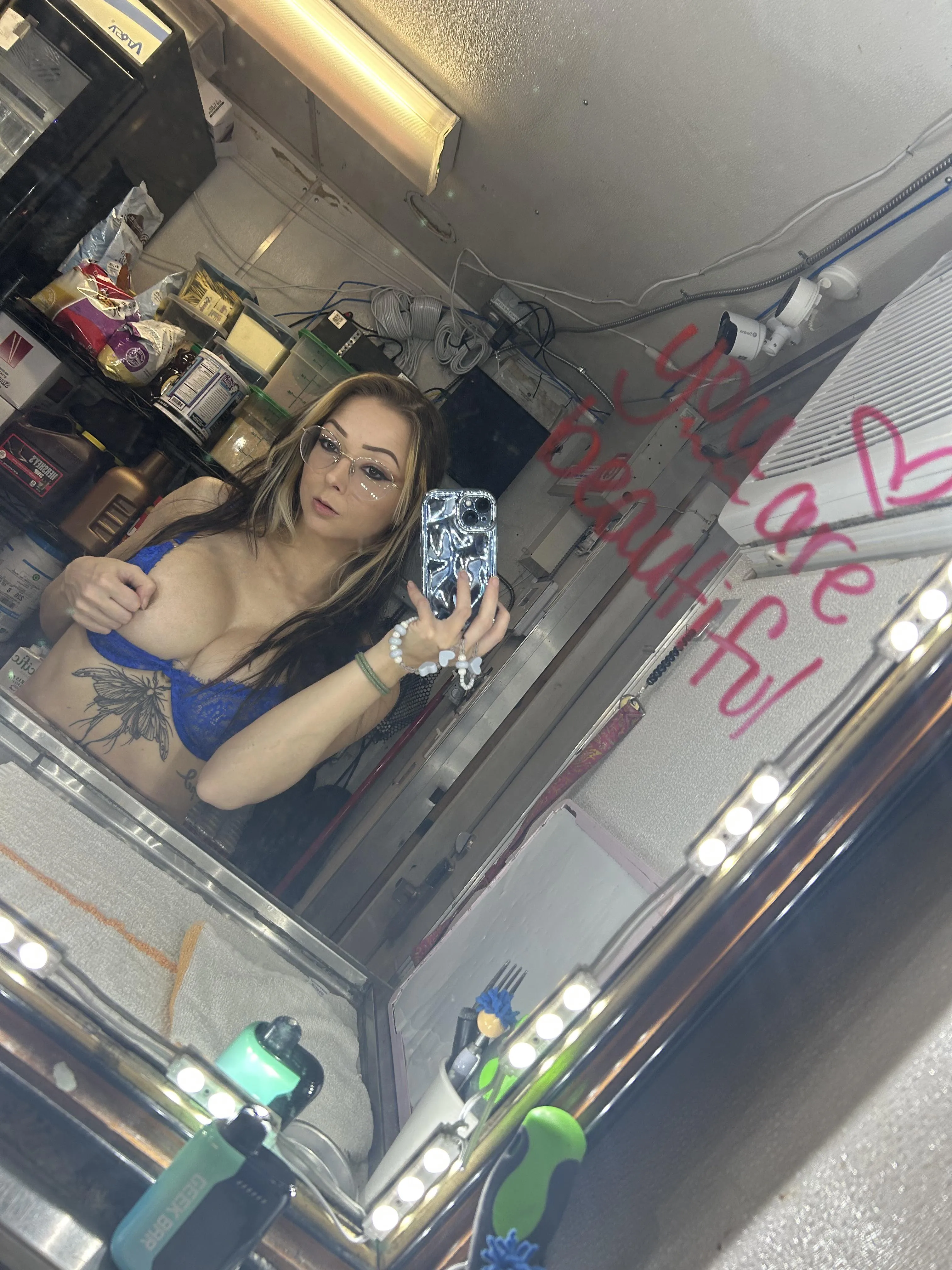 Do they look better in or out of this top?💙😘💙 @ Ladybug Shoreline until 8pm