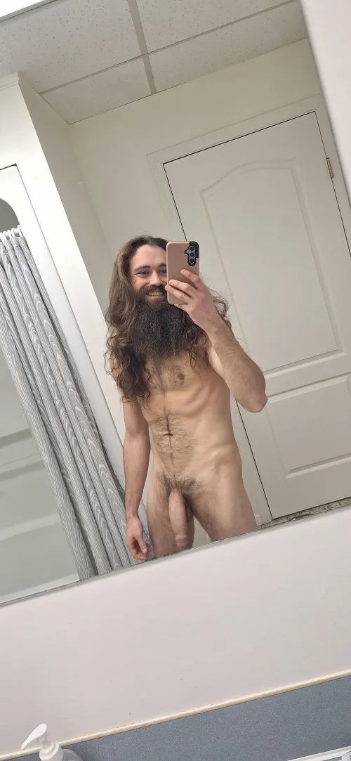 Hot shower after a day of riding