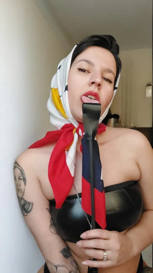 I want you to be my slave whore, write my name on your balls, get on your knees, lick the floor and then I want to hear you worship me.