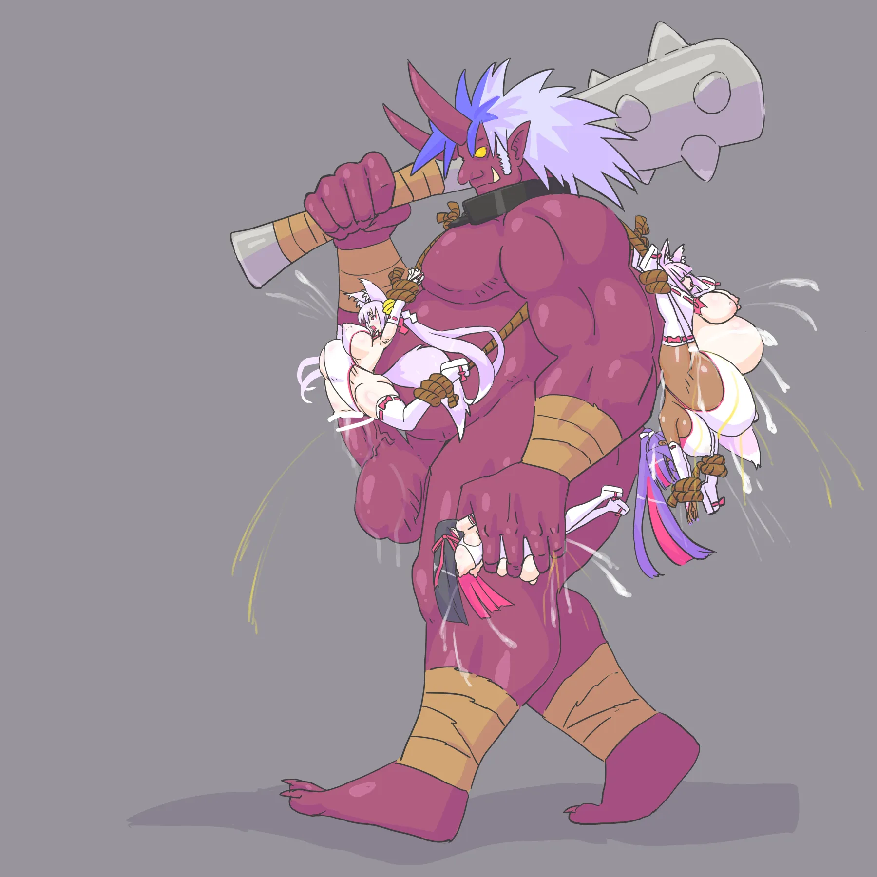 Karin and her friends are turned into masturbators after being defeated by demons! (az)