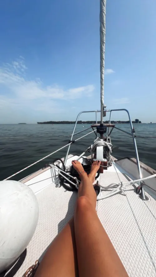 Missing sailing season with my spoiled little feet in the breeze 