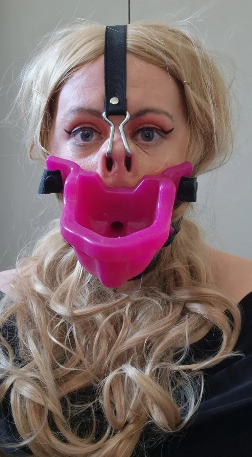 Nose hooked and urinal gagged TV