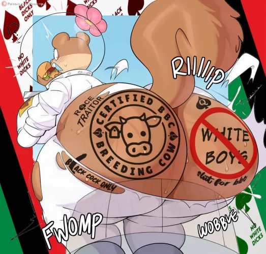 Oh, it seems Sandy loves big juicy black nuts 😵‍💫♠️