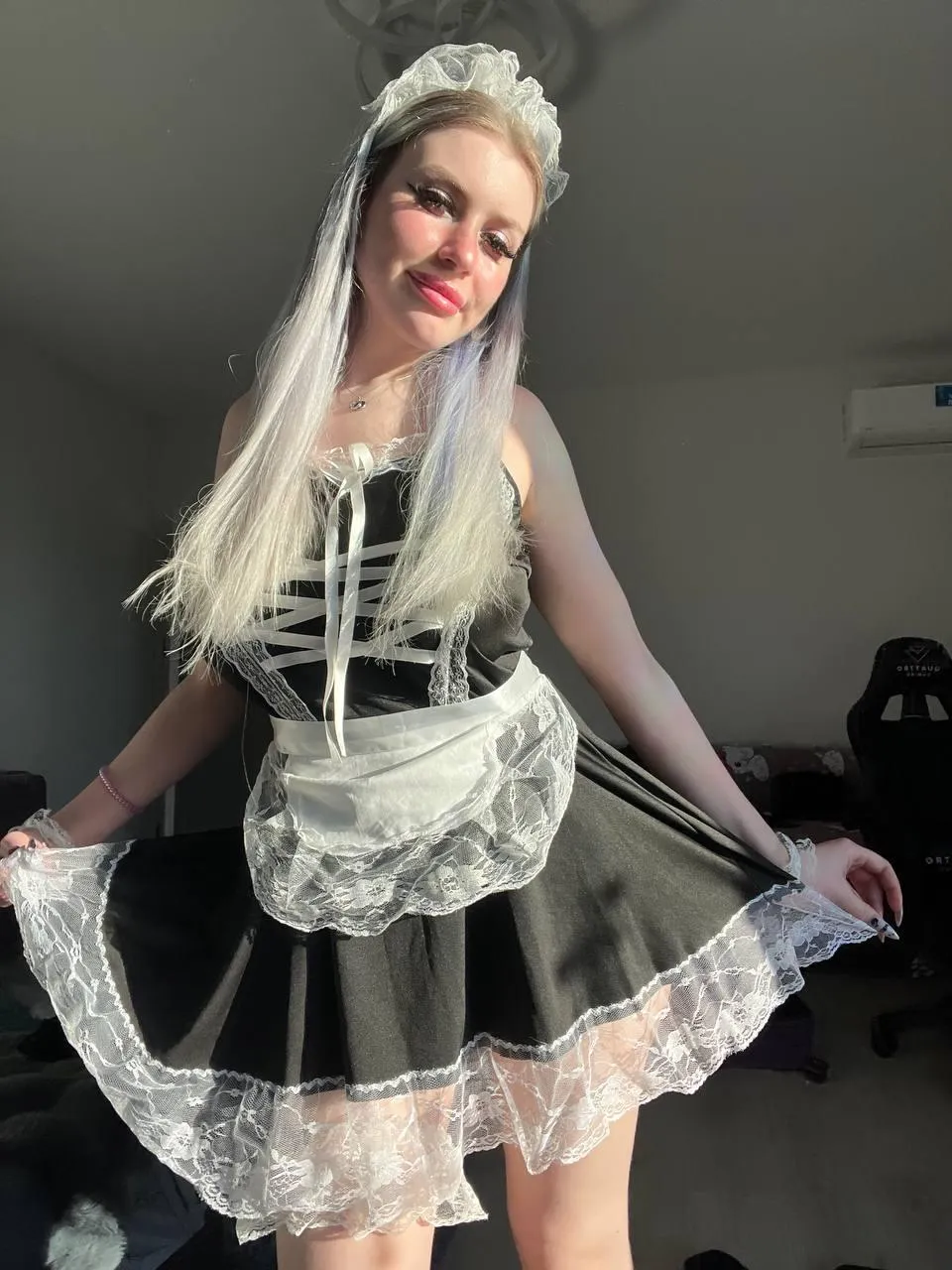 Oh, master, I spilled coffee on your pants. Let me take them off and help you.