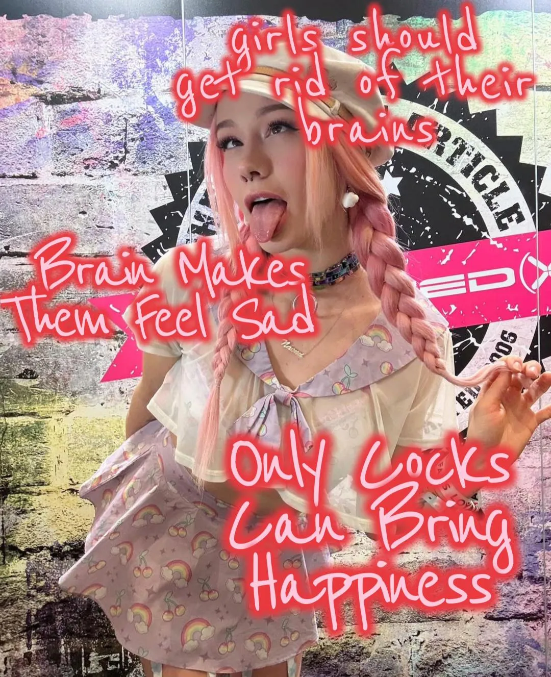 Only dumb girls are pretty and happy