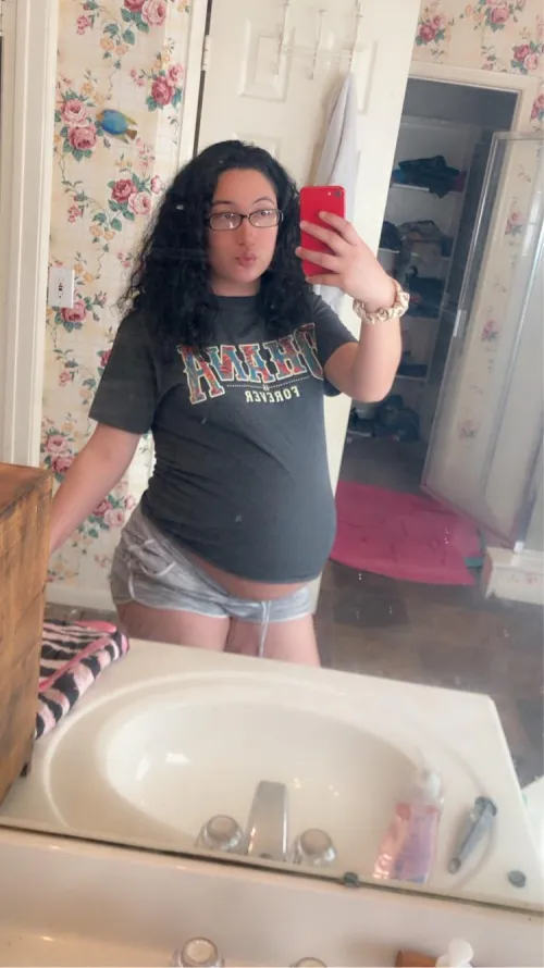 Pregnant birthday girl