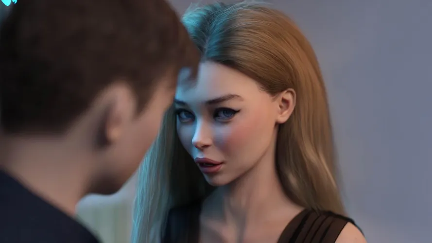 Wow... what eye contact! (My Bimbo Dream)