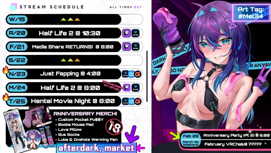 A totally not so (late) Schedule💜 (Subject to changes as usual)