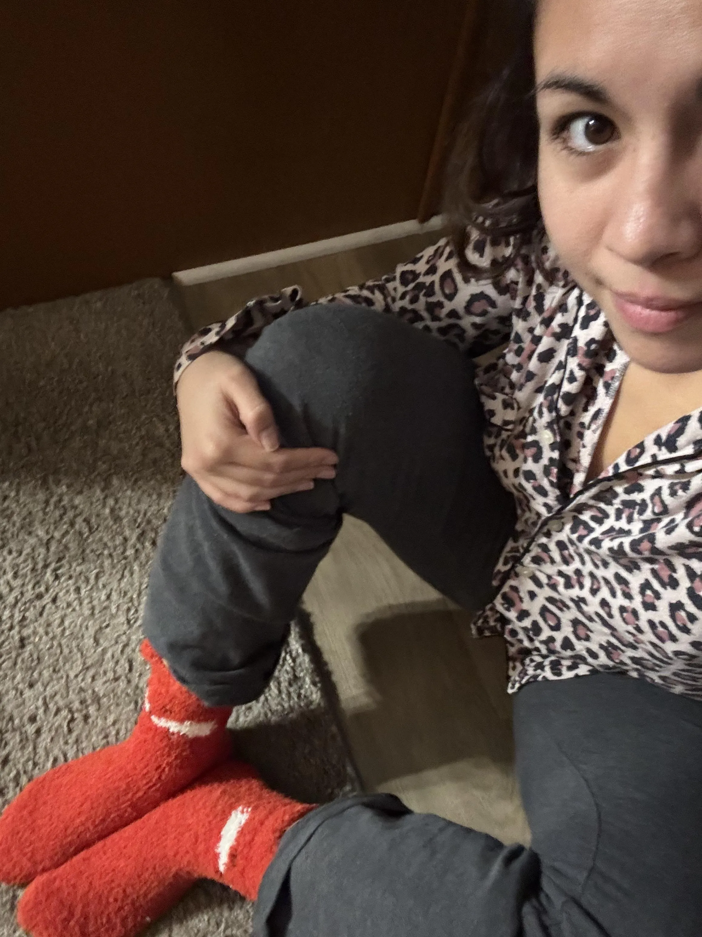 Comfy fox socks and pjs tonight.