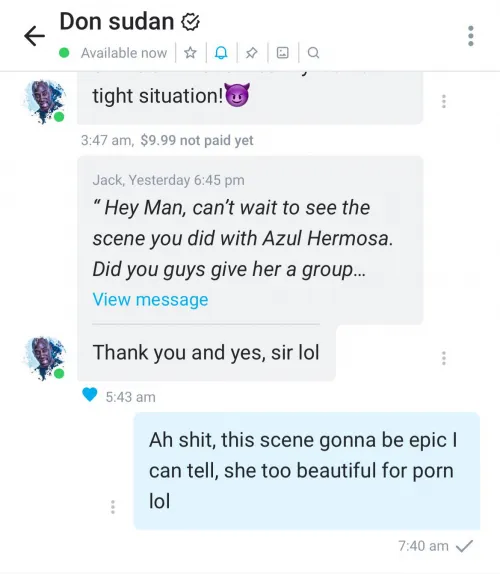 Confirmed by Don Sudan, it’s gonna get messy on Azul’s pretty face 💦