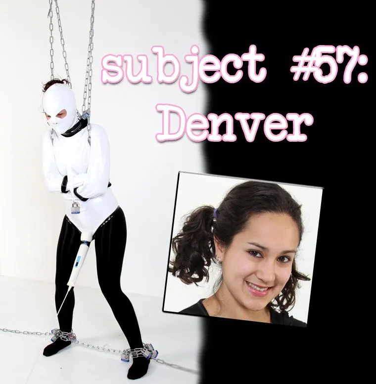 Hooded and left in strict asylum-type bondage, Denver is stuck and the magic wand too