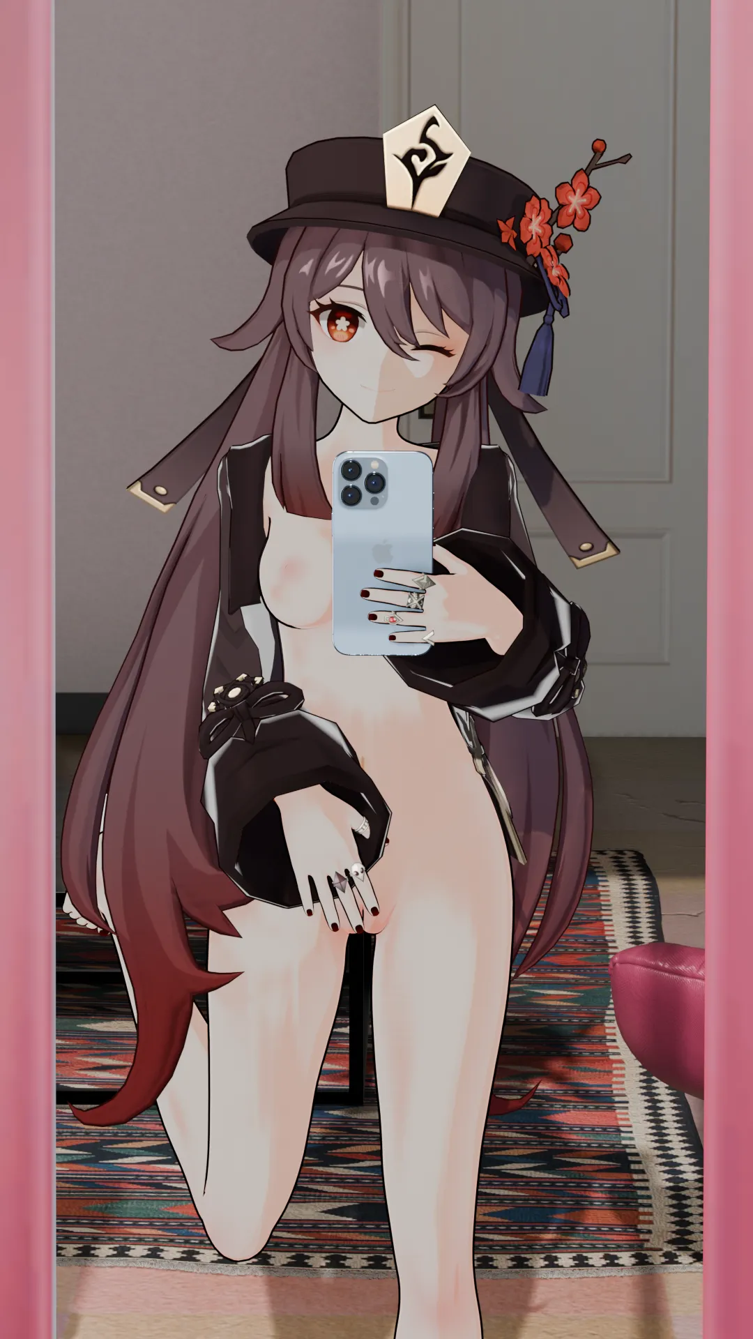 Hu Tao Mirror Selfie (pengnsfw)