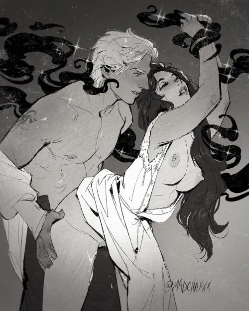 Instead of saying 'abracadabra', he says 'Oh, baby yes!' And just like that, she's transformed into a puddle of bliss ✨ by ‪@madcha.bsky.social‬