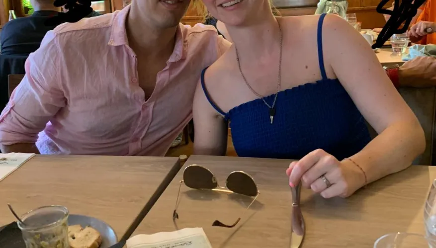 Key in full display at the restaurant with some friends