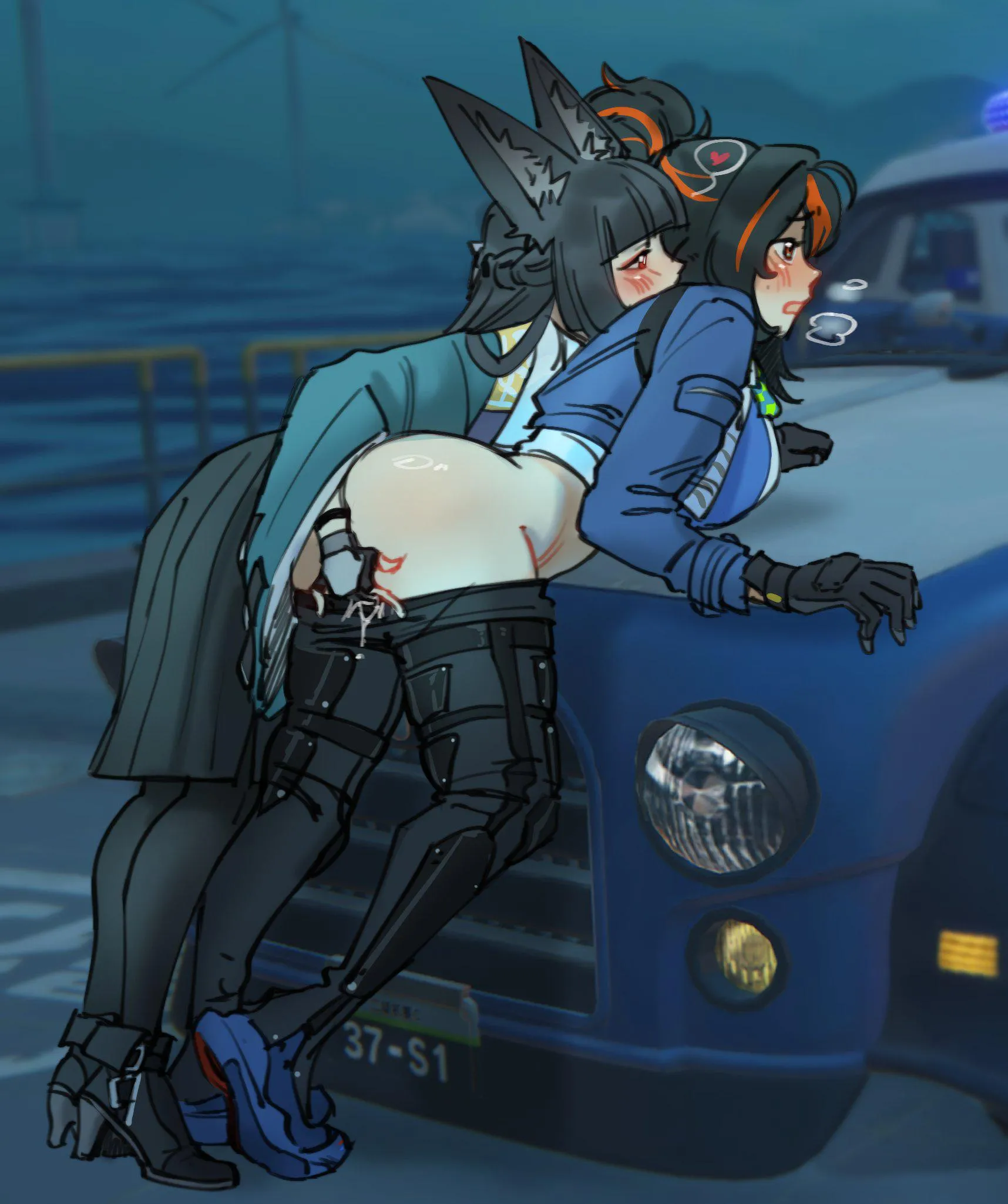 Miyabi Fingering Zhu Yuan in Public [Zenless Zone Zero]