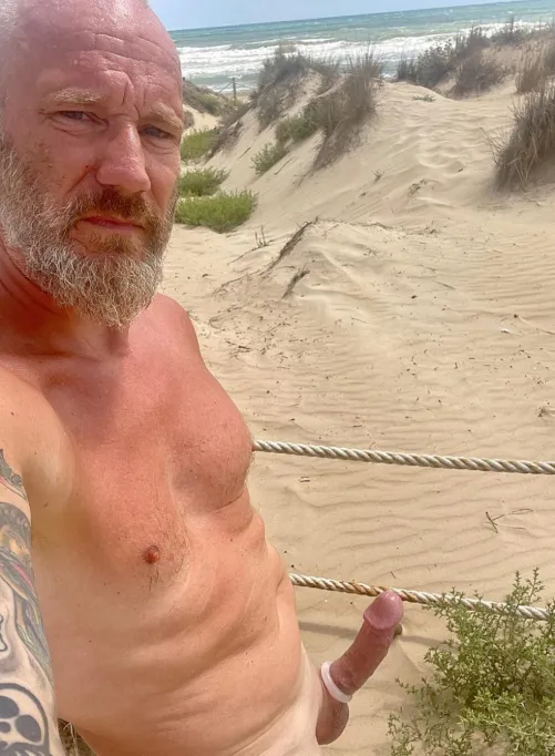 On my way to the nude beach