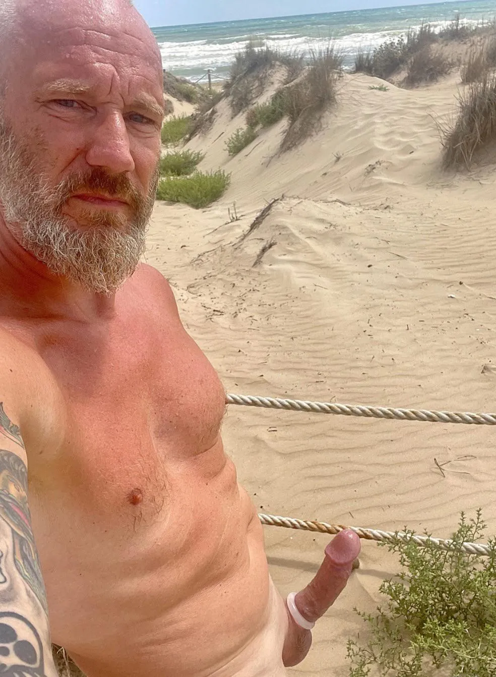 On my way to the nude beach