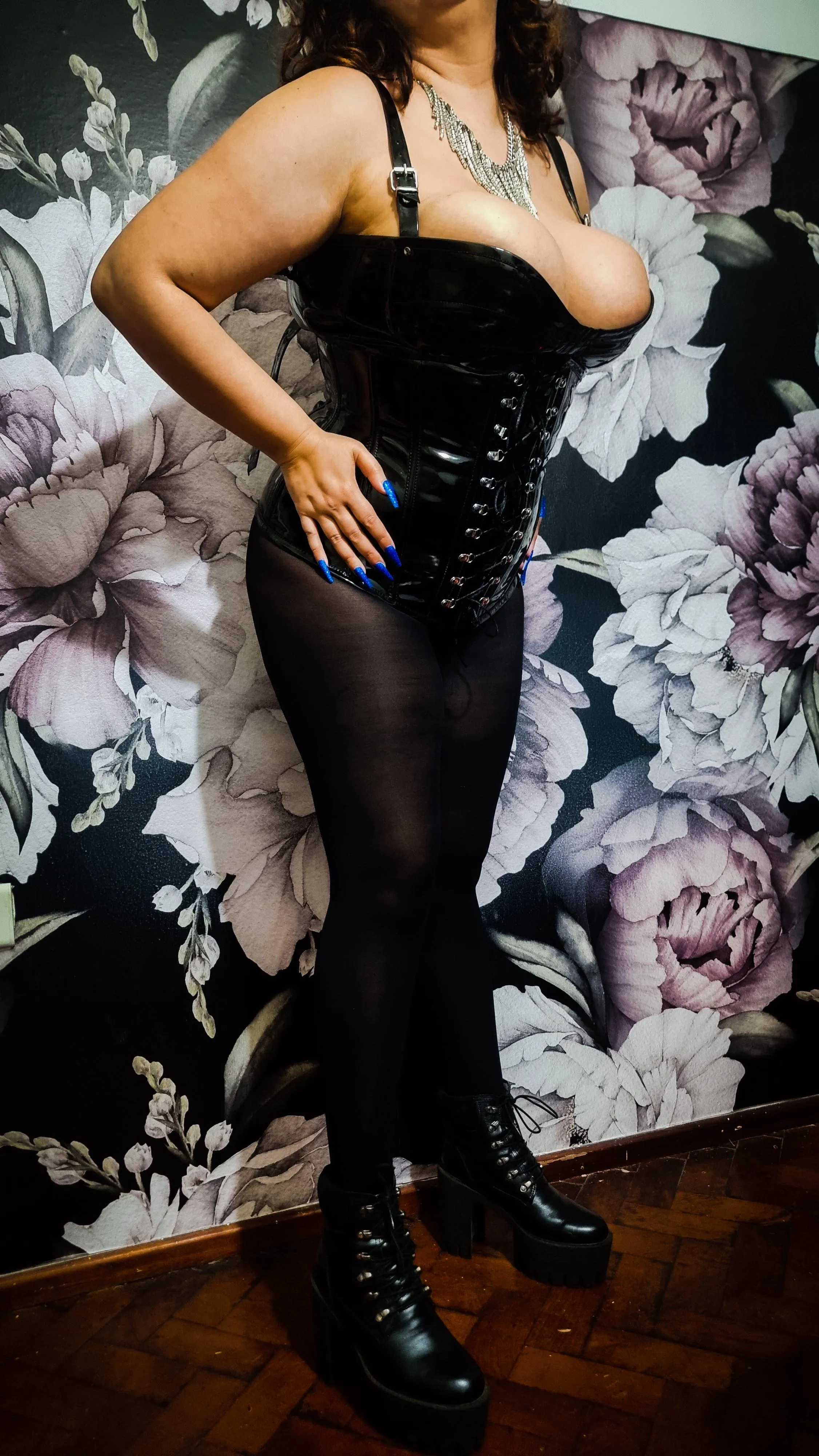 On your knees and taking my orders.