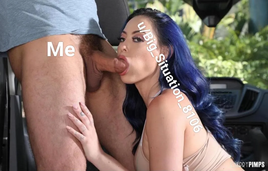 u/Big_Situation_8106 though he could beat but he ended up in his knees sucking my big cock.