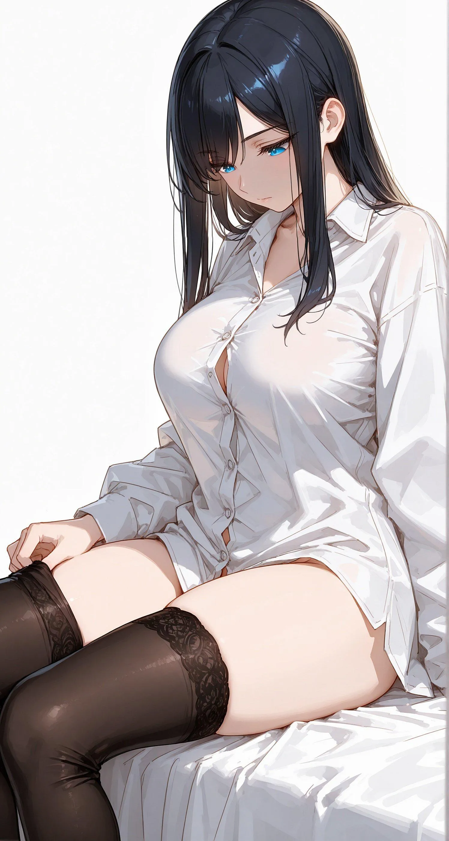 Boyfriend Shirt & Thigh-Highs