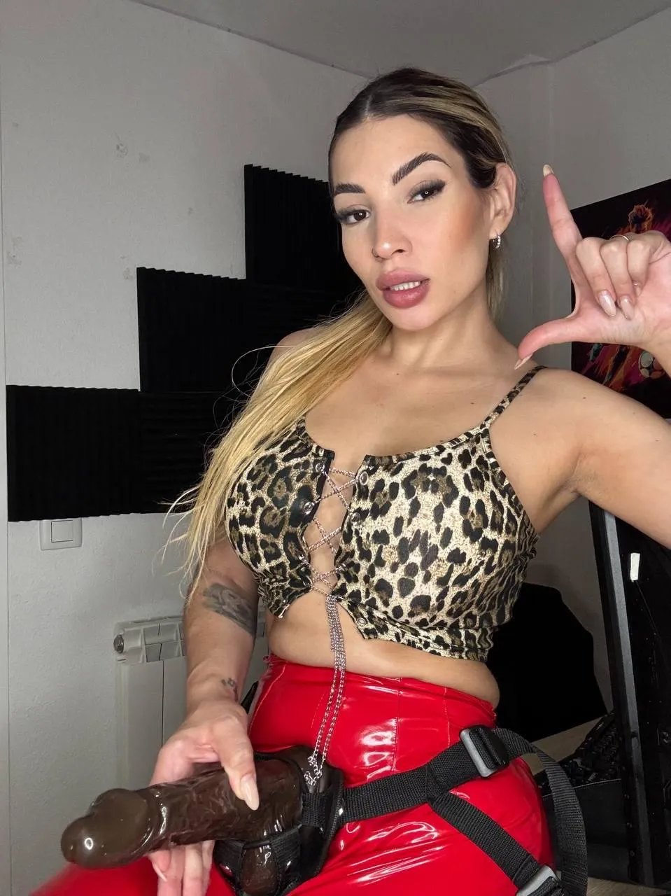 Feel the tip pressing against you. Slowly, I will slide it in, stretching you. You're going to get it and you're going to love it, bitch.