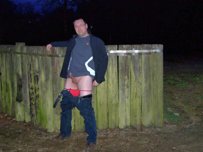 Pulling down my red thong in the dawn