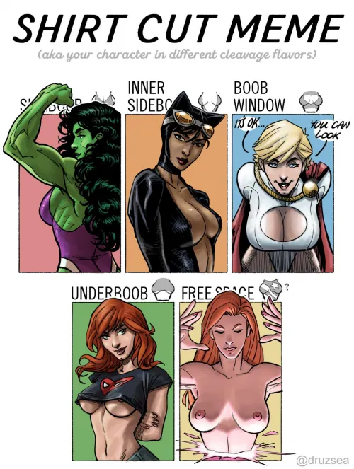 Superhero Shirt cut meme