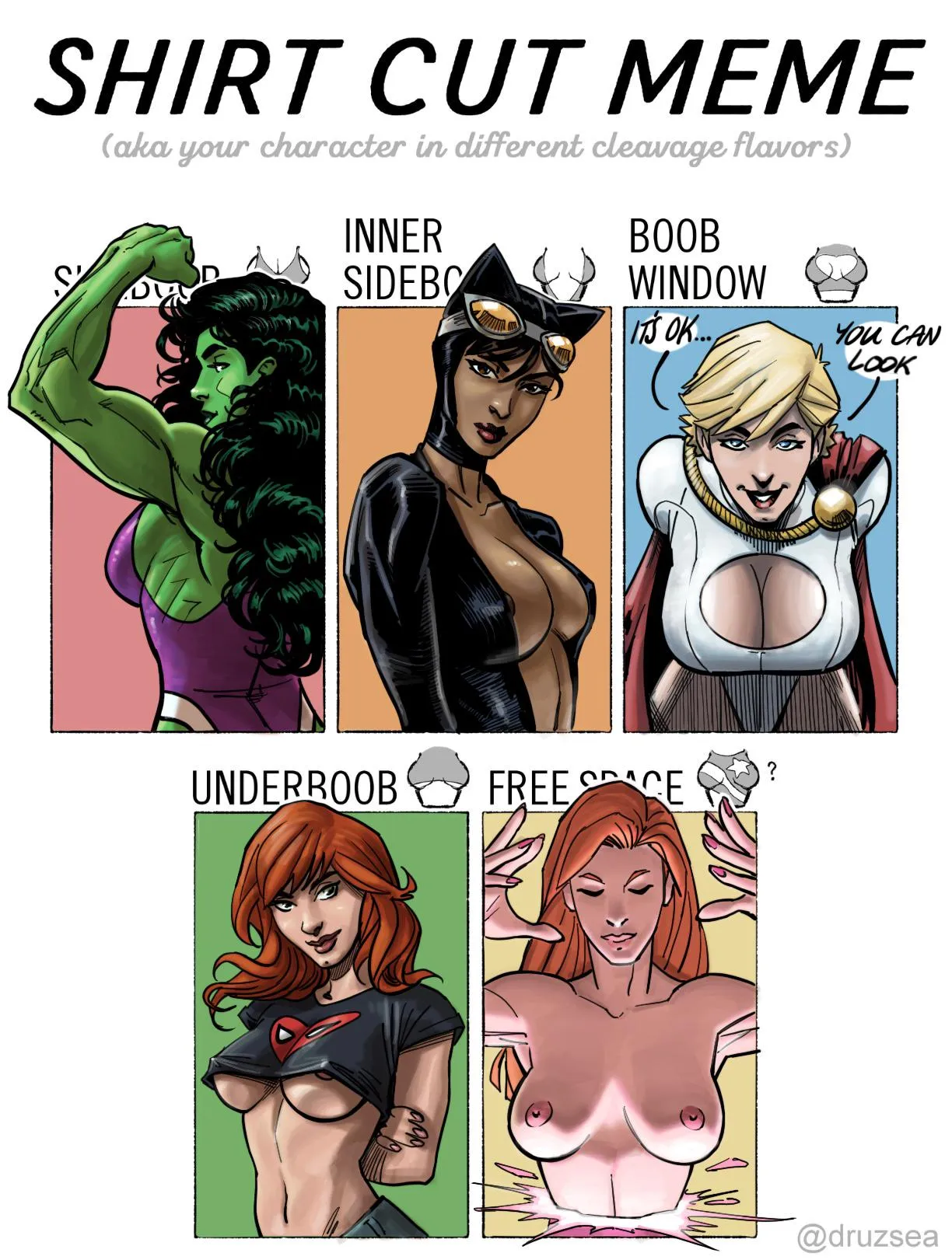 Superhero Shirt cut meme