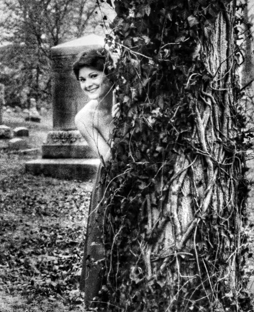 Wine and a camera. [1981 photoshoot age 23]
