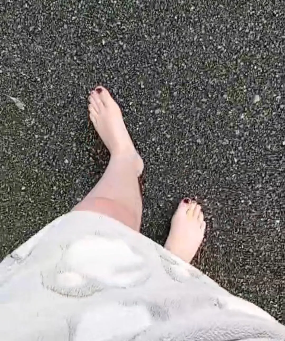 Would you like to see me walk on this crunchy gravel?