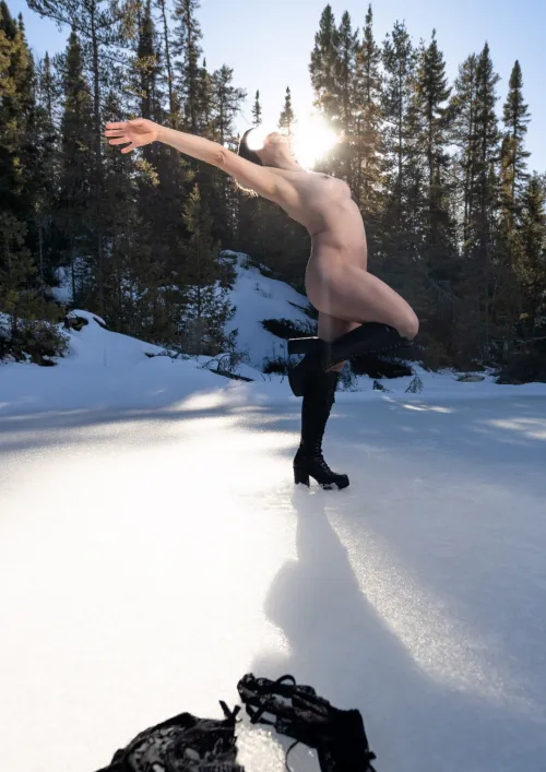 Celebrating the snow