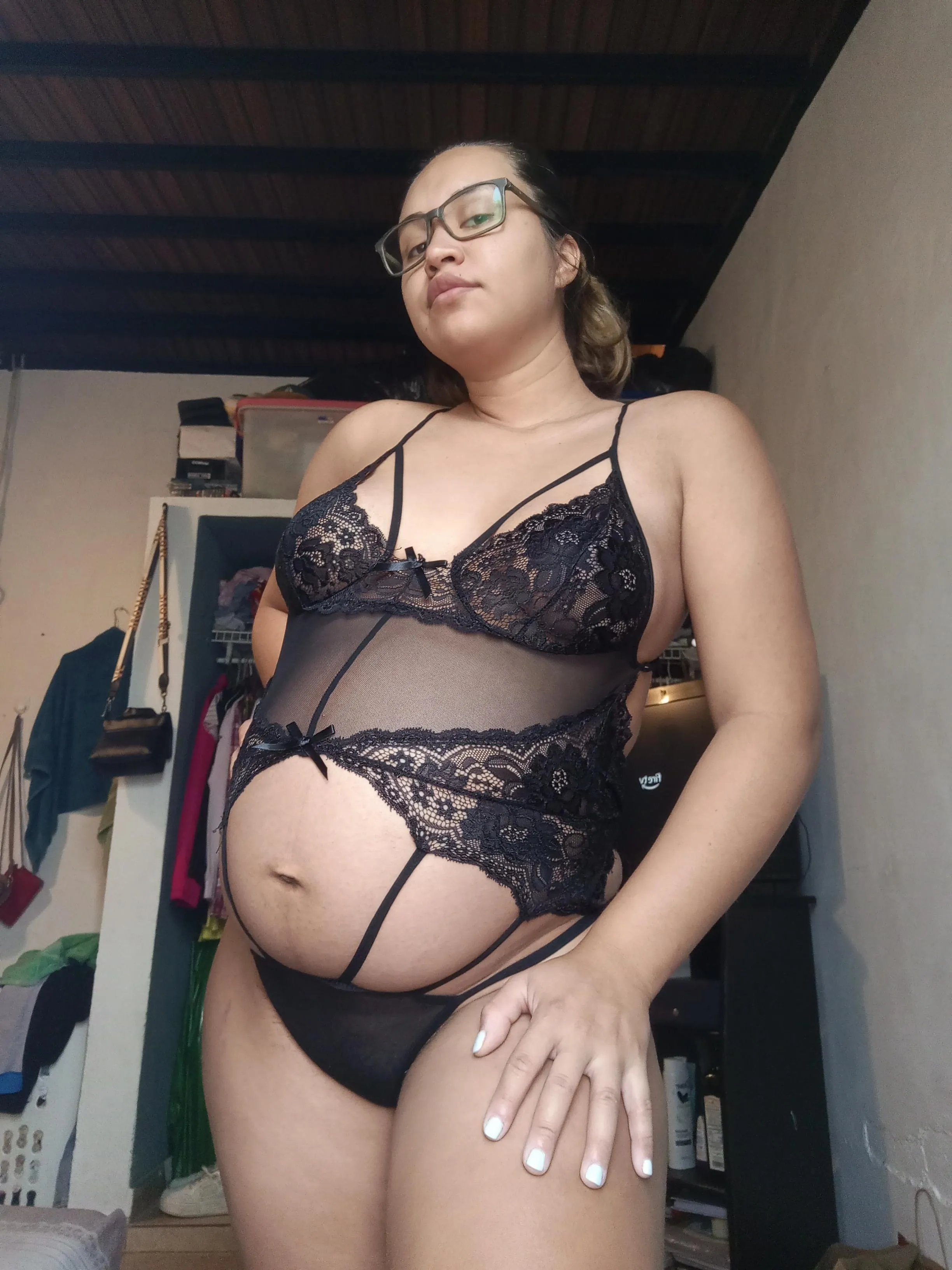 Do you want to play with a pregnant woman? I'm eight months pregnant and I'm getting hornier every day!