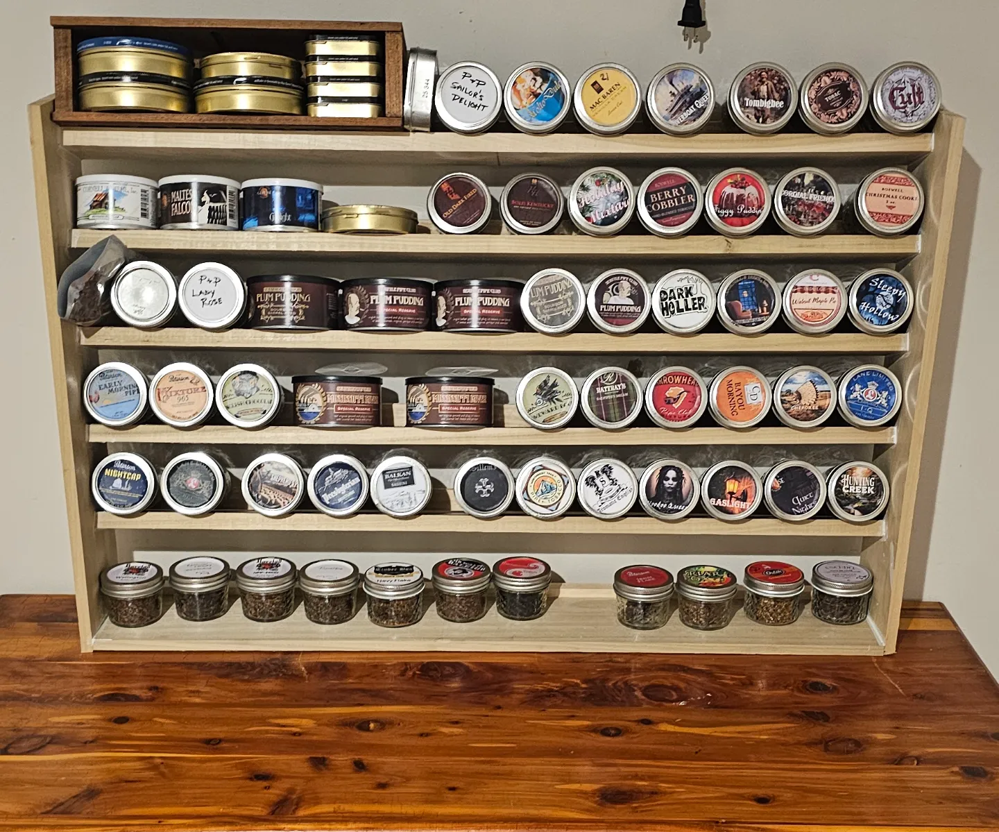 Got tired of looking so I built my own cellar shelf