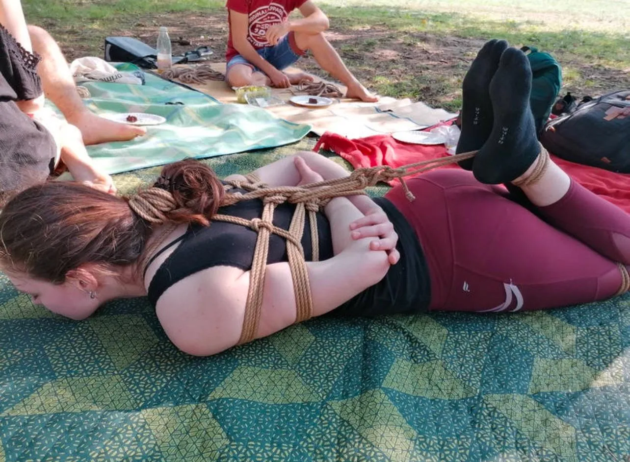 Hogtied at the picnic