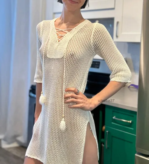 Hot Take: crochet dresses were made to wear w/o undergarments