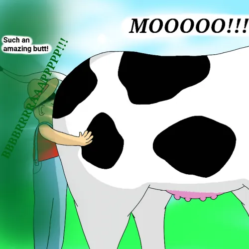How many of you guys wanna be a farmer and have cows do this to you? Do you all love cows farting on you?