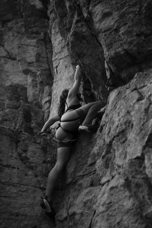 I really enjoy the beauty and strength of climbing