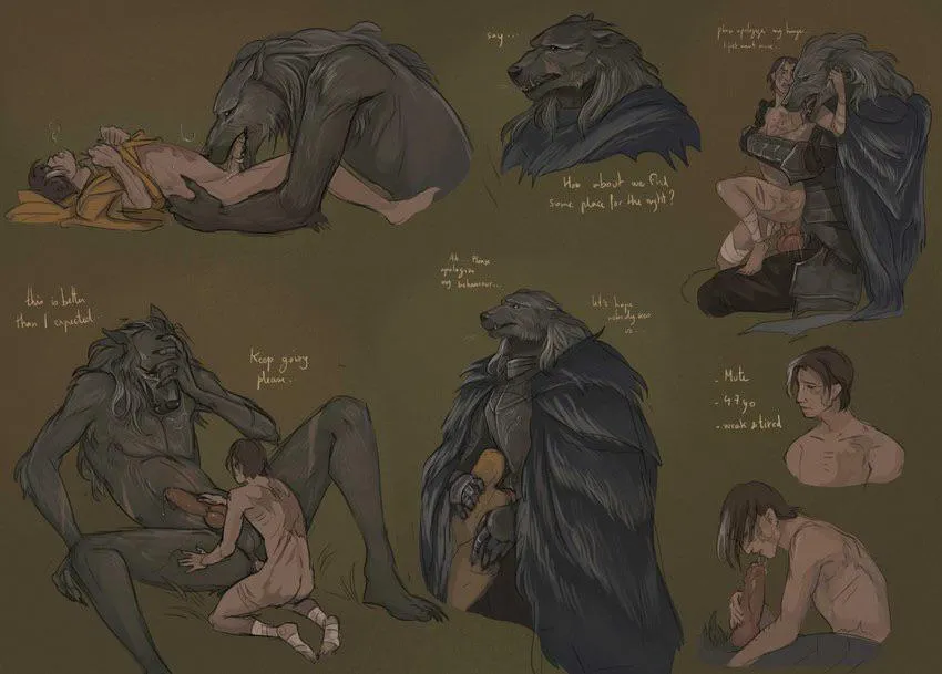 [M4ApM] An adventurer and his werewolf - After buying him from an auction, a seasoned adventurer falls for his newly adopted companion