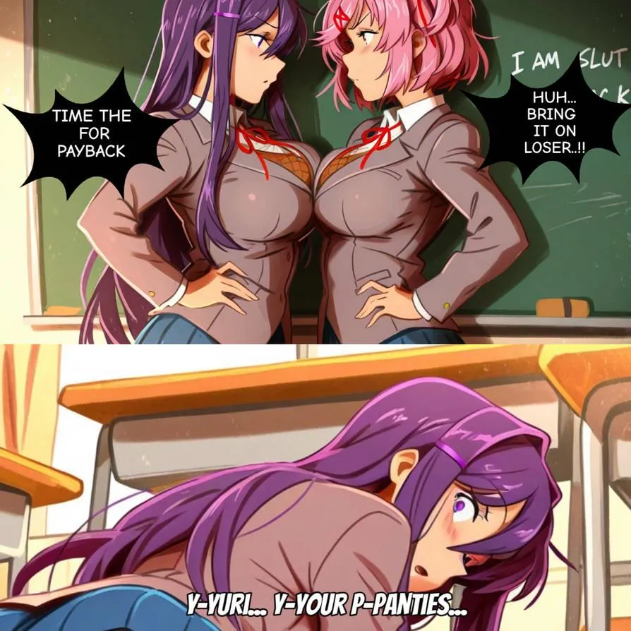 Natsuki Gets Her Revenge On Yuri