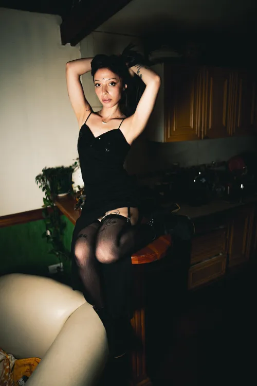 With permission, my black lingerie 🖤