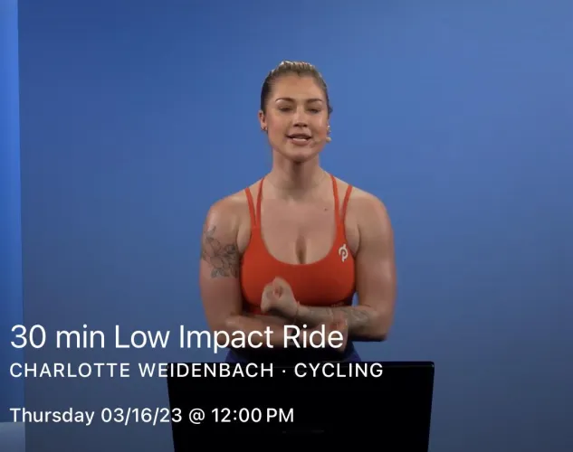 Charlotte W. 30 min low impact from 3/16/2023.