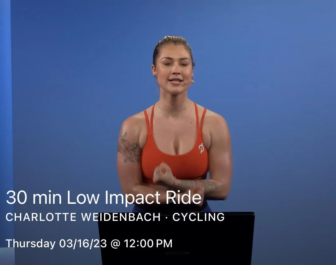 Charlotte W. 30 min low impact from 3/16/2023.