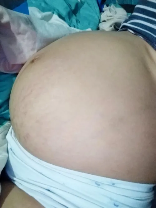 Do you want to kiss my pregnant belly?