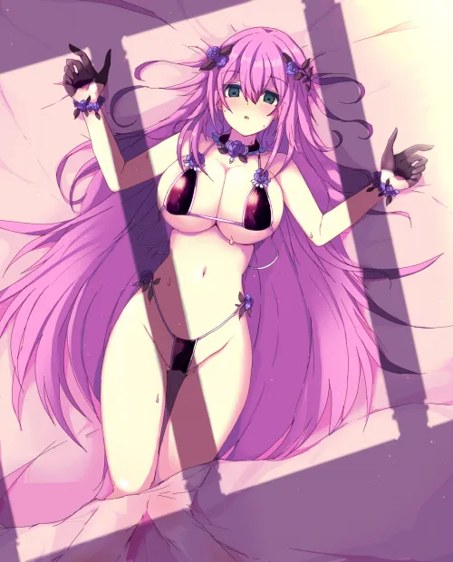 Eris in bed with a bikini