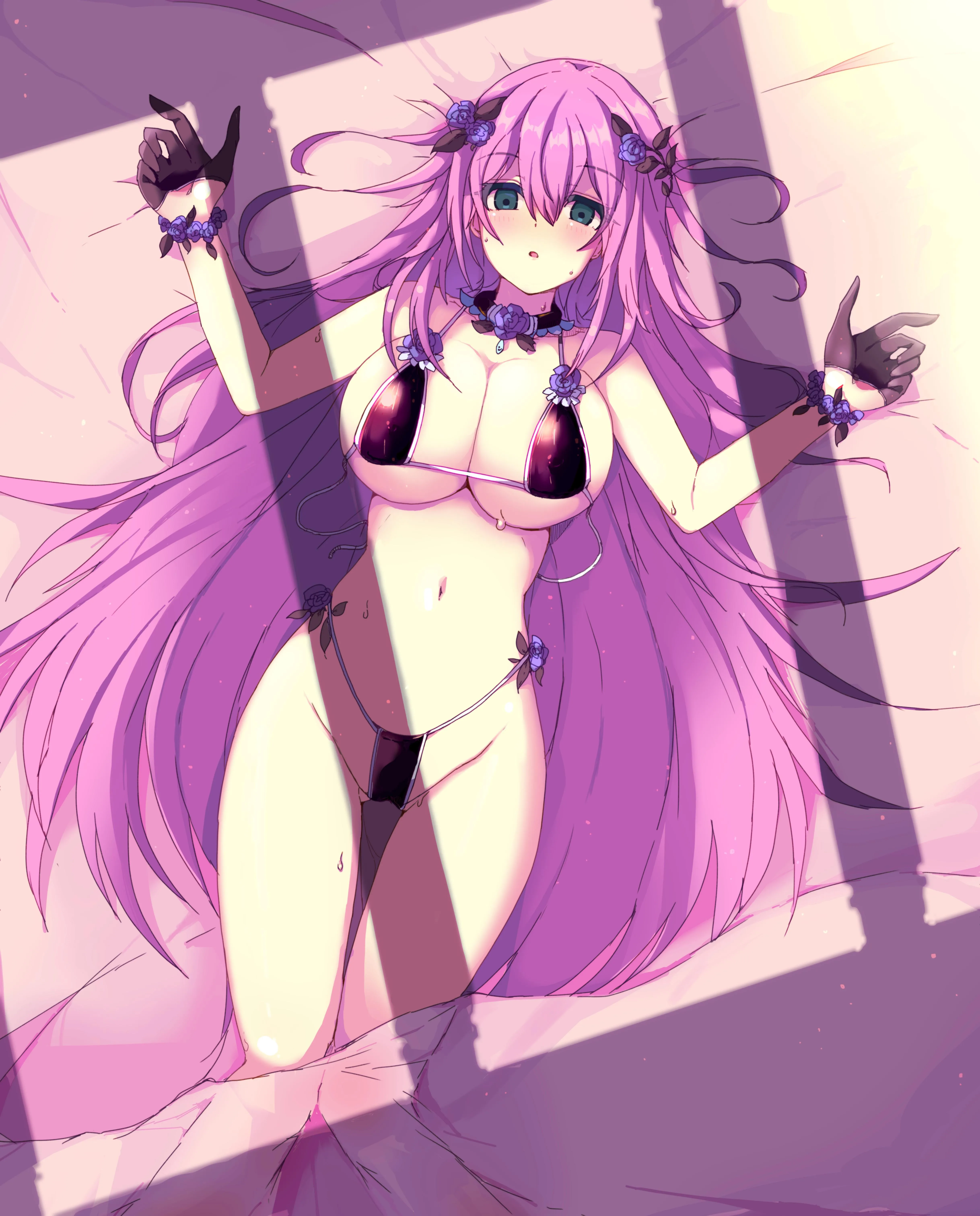 Eris in bed with a bikini