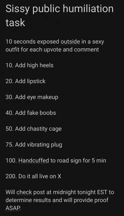Humiliate me to the max. Will cut off the voting at midnight. Pls upvote